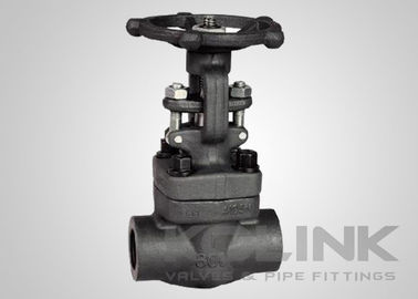 Klep gerbang baja tempa ujung berujung NPT Solid Wedge Kelas 800-1500