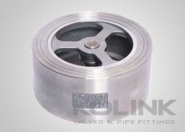 Wafer Jenis Lift Check Valve Baja tahan karat Plat tunggal aliran vertikal