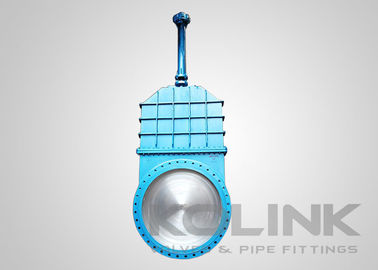 Katup gerbang pisau besar Badan yang dibuat dengan baut bonet Flanged Long Life Span