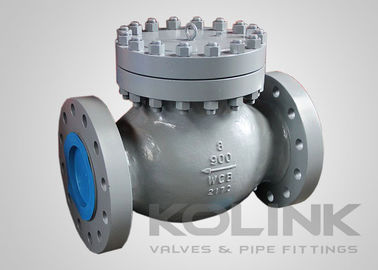 Penutup Bolted Piston Check Valve Cast Steel Spring Loaded Lift Disc