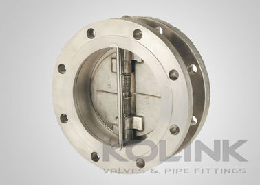 Flanged Double-door Wafer Check Valve Baja tahan karat & Metal Duduk