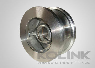 Wafer Jenis Lift Check Valve Baja tahan karat Plat tunggal aliran vertikal