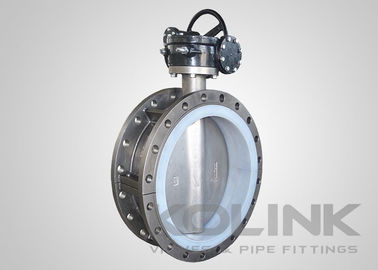 PTFE dilapisi Klep Kupu-kupu 2-48 Inch Class150 Concentric Disc