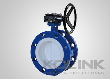 PTFE dilapisi Klep Kupu-kupu 2-48 Inch Class150 Concentric Disc
