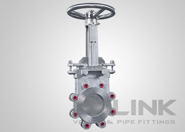 Stainless Steel Knife Gate Valve Lugged, SS Yoke, Mekanisme pembersihan diri