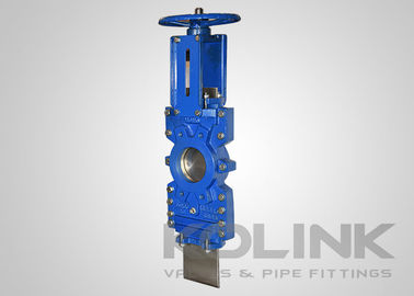 O-port Knife Gate Valve Melalui Saluran 2-Pc Knife Valve, Bubble Tight Sealing