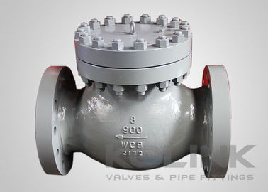 Penutup Bolted Piston Check Valve Cast Steel Spring Loaded Lift Disc