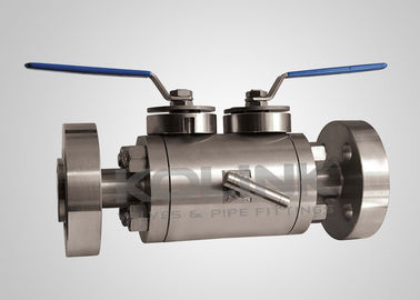 DBB Ball Valve Double Block &amp; Bleed, Double Ball, Flanged / ujung sekrup