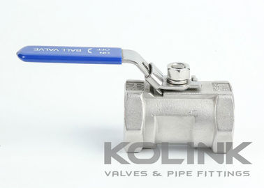 1 Piece Stainless Steel Ball Valve BSP Sekrup NPT Pengurangan lubang 1000 WOG