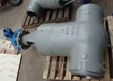 Butt-dilas Cast Steel Gate Valve Bolted Bonnet di luar Sekrup &amp; Yoke