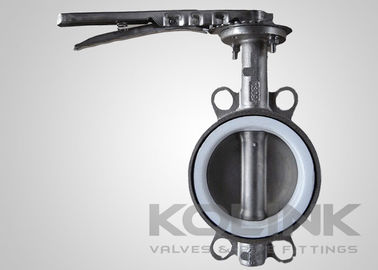 2pc PTFE Seated Butterfly Valve Konsentris, Wafer Lugged Flanged Ductile Iron