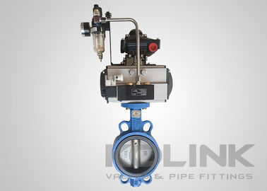 Pneumatic diaktifkan concentric klep kupu-kupu shutdown dan throttling operasi