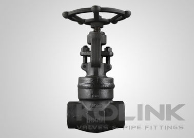 Kapsul yang dilas Kapsul baja tempa Katup bola Handwheel NPT Threaded Kelas 800-2500