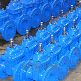 DIN 3352 F5 katup gerbang duduk elastis, besi lentur GGG40 GGG50 PN 16 - 40