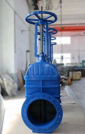 Rising Stem Karet Seat Gate Valve OS&amp;Y BB Duktil Besi Layanan Air