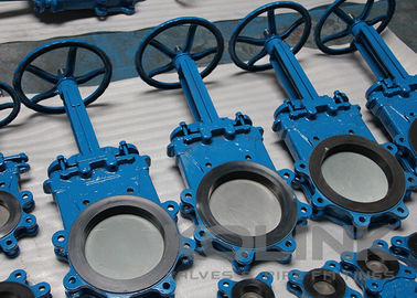 Bi-directional Slurry Knife Gate Valve Sleeve Karet yang Bisa Diganti untuk Pertambangan