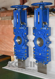 O-port Knife Gate Valve Melalui Saluran 2-Pc Knife Valve, Bubble Tight Sealing