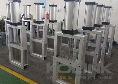 Karoseri yang dibuat persegi katup guillotine pisau katup gerbang baja karbon baja tahan karat